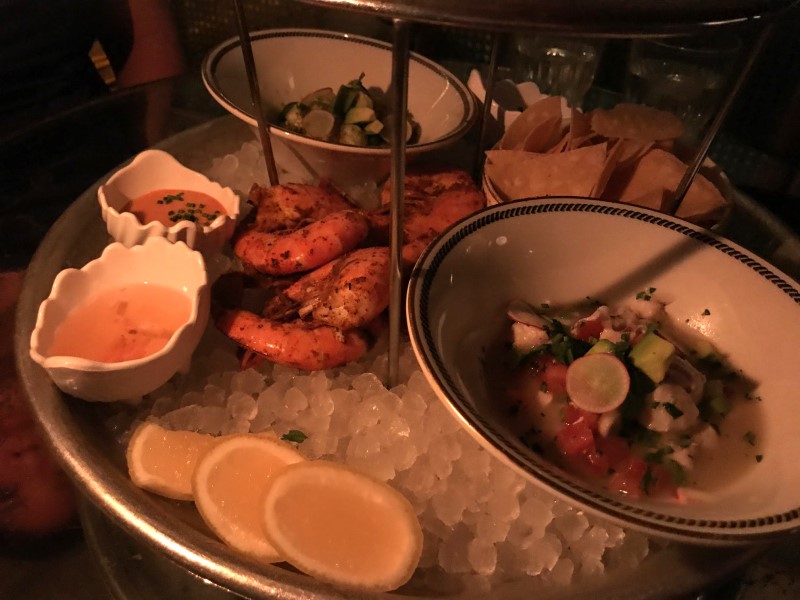 The waiter suggested this and said it was good for groups of 2-3 people, maybe for kids! The shrimp were the huge colossal type of shrimp, think a mini lobster and they are swimming in the old bay cajun seasoning and so good! The ceviche was super fresh and crisp with the lime and tomatoes along side the fish and chips.